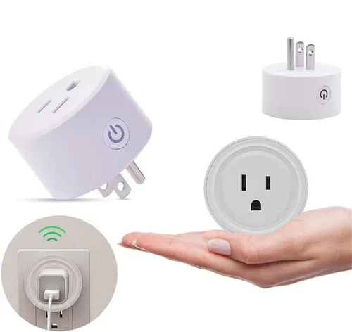 Vista 8 de Enchufe inteligente Mini HomeKit, toma de corriente WiFi inteligente compatible con Apple HomeKit, Alexa y Google Assistant, toma de control de voz