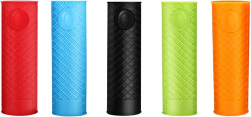 Vista 2 de 5 piezas de silicona para mango caliente, funda de goma resistente al calor, agarraderas de cocina para sartenes de hierro fundido, sartenes
