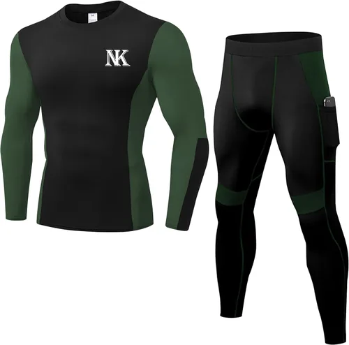 Vista 6 de 1 pieza de compresión para hombre, camiseta deportiva de manga larga, camiseta de entrenamiento personalizada con logotipo personalizado