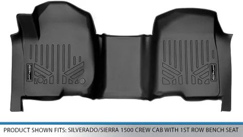 Vista 4 de SMARTLINER Alfombrillas de Suelo de Primera Fila Liner Compatibles con Chevrolet Silverado 1500 2019-2025