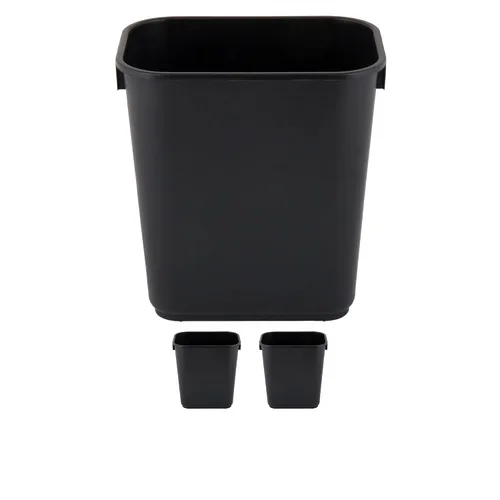 Vista 42 de Cubo de basura rectangular beige de 10 galones para restaurante, papelera comercial, papelera de plástico para oficina, cubo de basura para baño