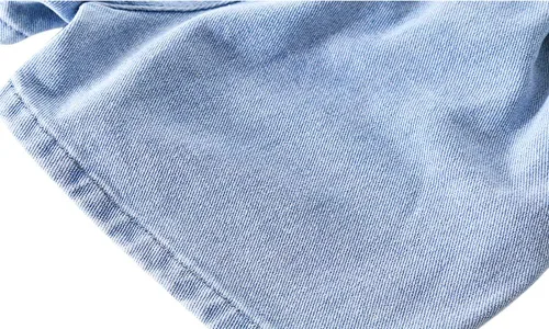 Vista 6 de Pantalones cortos de mezclilla elásticos de cintura alta con cordón para niña