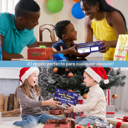 Vista 9 de Set de actividades de la colección Rock & Mineral (más de 150 piezas), hoja de identificación educativa más 2 geodas fáciles de romper, dientes