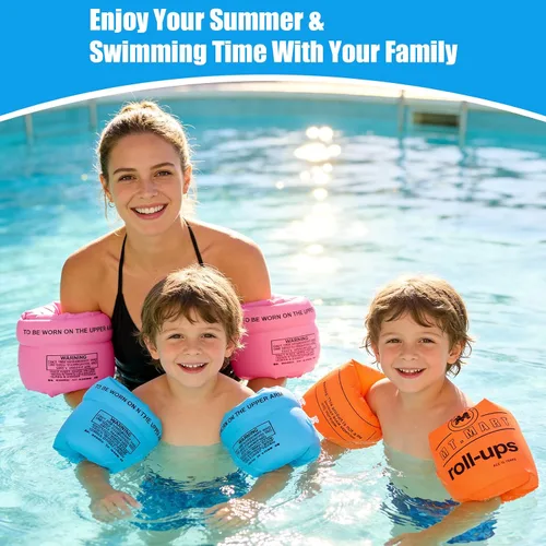 Vista 7 de dfjdskl Arm floaties for Kids - Inflatable Swim Arm Bands, Soft Waterproof PVC Floaties for Swimming Learning, Adult Arm Floaties, Comfortable