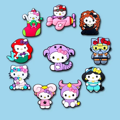 Vista 5 de 35 50 dijes de decoración de zapatos de dibujos animados para zuecos, accesorios de dibujos animados para adolescentes, niños y niñas, recuerdos