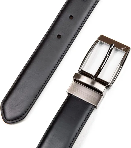 Vista 4 de Nautica Men's Casual Padded Leather Belt with Signature Ornament
