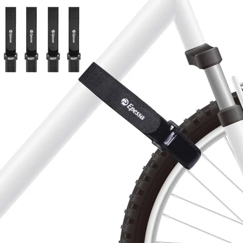 Vista 10 de Epessa Correa estabilizadora de rueda de bicicleta, correa de bicicleta con agarre de gel Stonger, correa ajustable para rueda de bicicleta, correas
