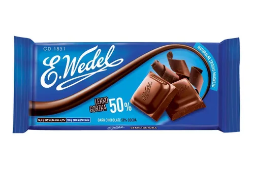 Vista 2 de E. Wedel - Chocolate amargo 50% cacao, 3.17 onzas (paquete de 5)
