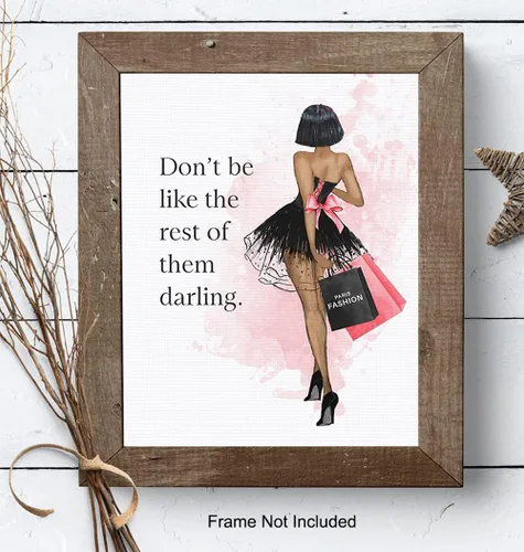 Vista 8 de Arte de pared con cita inspiradora, regalo de alta costura para mujeres negras afroamericanas, decoración de pared glamorosa, diseño de moda
