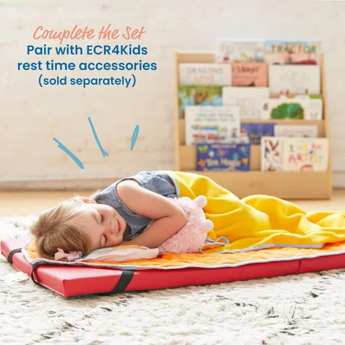 Vista 5 de ECR4Kids SoftZone - Alfombrillas plegables de descanso arcoíris, colchoneta para dormir, surtido, 5 piezas