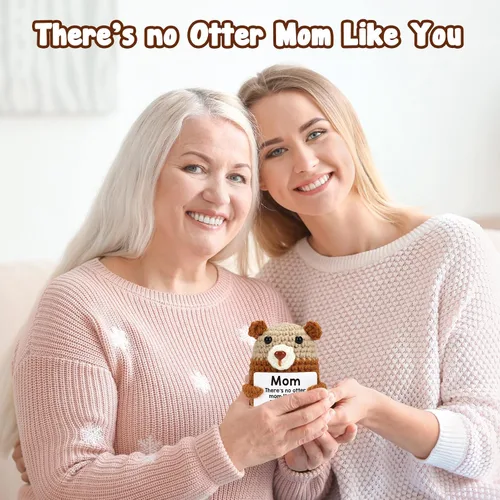Vista 4 de Regalos de cumpleaños de nutria para mamá, te amo como no nutria, ganchillo lindo para mamá, día de la madre, Navidad, secreto, Papá Noel, Navidad