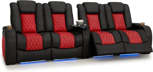 Vista 204 de Seatcraft Asiento de cine en casa Diamante Marrón Reclinable Individual