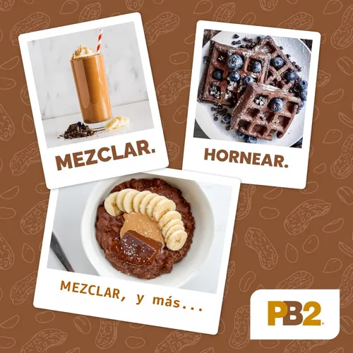 Vista 4 de PB2 Mantequilla de cacao de chocolate en polvo con cacao – 0.14 oz de proteína, 90% menos grasa, certificado sin gluten, solo 50 calorías por