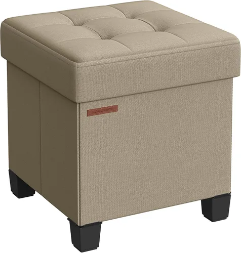 Vista 20 de SONGMICS Otomano de almacenamiento de 15 pulgadas, banco de dormitorio con almacenamiento, taburete con patas, soporta hasta 660 libras, gris oscuro