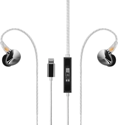 Vista 9 de Questyle NHB12 - Auriculares con cable para iPhone con amplificadores de auriculares [Certificado Apple MFi] Verdaderos auriculares intrauditivos