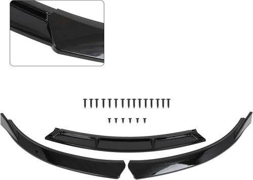Vista 2 de ROADFAR Divisor de labio de parachoques delantero negro brillante para Chevrolet Cruze 2011-2014