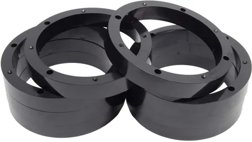 Vista 5 de 2 pares de anillos espaciadores de altavoz de plástico de 6.5" - Adaptador de montaje de instalación personalizada de rango medio para subwoofer