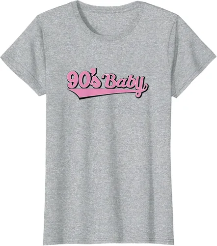 Vista 24 de 90s Baby Nostalgia Camiseta retro rosa con diseño estético, Blanco