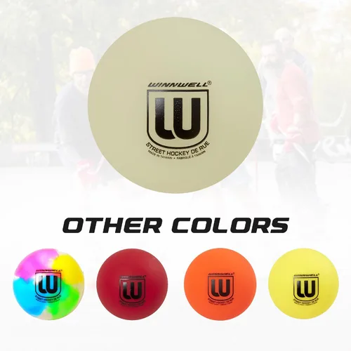 Vista 6 de Winnwell Pelotas deportivas de hockey callejero – Pelotas para interiores y exteriores con bolsa de almacenamiento – Ideal para juegos de hockey