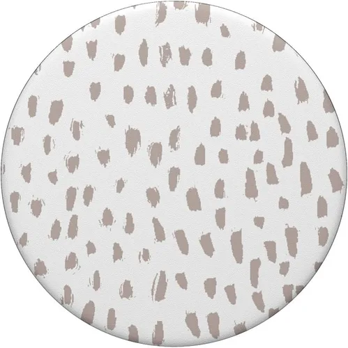 Vista 3 de PopSockets PopSockets de impresión dálmata neutral, color marrón y blanco neutro: agarre intercambiable para teléfonos y tabletas