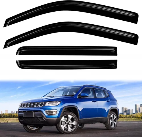 Vista 68 de 4 protectores de lluvia para Chevy Equinox 2010-2017, viseras de ventana, deflectores, parasoles, cinta de ventilación en canal hacia fuera