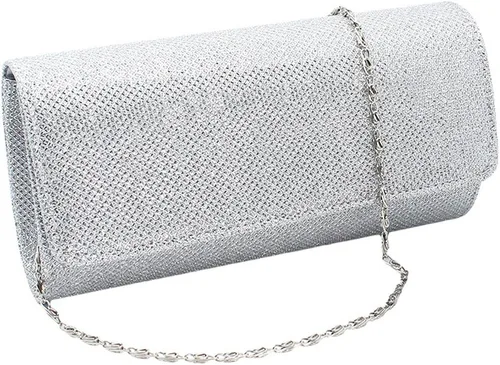 Vista 7 de Naimo - Deslumbrante bolsa pequeña de solapa, con cadena desmontable para eventos nocturnos.