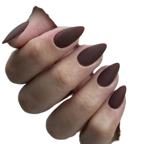 Vista 9 de Uñas postizas de presión con forma de almendra rosa de longitud media estilo stiletto, uñas artificiales de gel suave reutilizables acrílicas