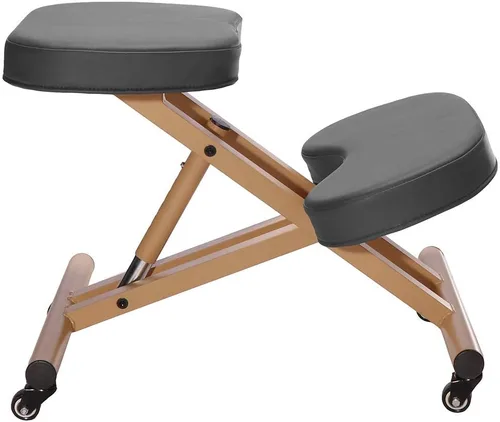 Vista 4 de Modern Home Silla ergonómica con ruedas de postura arrodillada - camello/negro