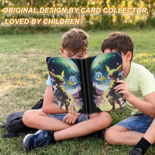 Vista 3 de Carpeta de tarjetas coleccionables de 9 bolsillos, 50 fundas desmontables, álbum de colección de tarjetas compatibles para tarjetas intercambiables