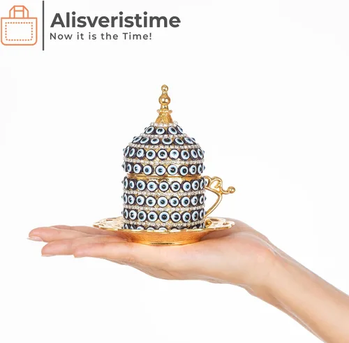 Vista 7 de Alisveristime Juego de tazas de café turco, auténtico café turco griego árabe con platillo (mejora tu experiencia de café ahora) (1 unidad)