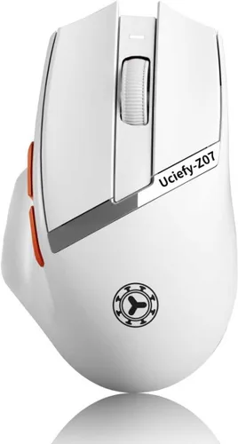 Vista 8 de Uciefy Ratón inalámbrico Bluetooth Z07, ratón recargable para ordenador Rojo