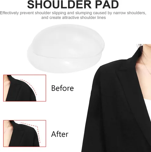 Vista 5 de 2 pares de almohadillas de hombro para mujer, almohadillas adhesivas de silicona para los hombros, almohadillas antideslizantes para los hombros