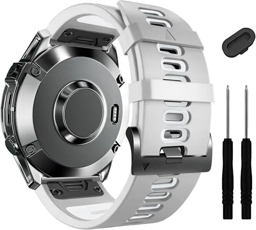 Vista 6 de ZPJPPLX Correa Quickfit de 0.866 pulgadas compatible con Garmin Fenix 8/7/6 epix Pro, correa de silicona para Fenix E/5 Plus/5/tactix quatix 8 7