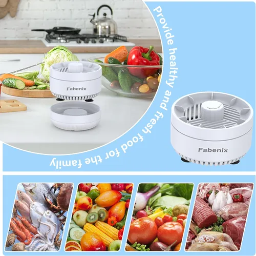 Vista 6 de Máquina lavadora de frutas y verduras. Purificador giratorio de frutas y verduras. El dispositivo limpiador de frutas se enciende automáticamente