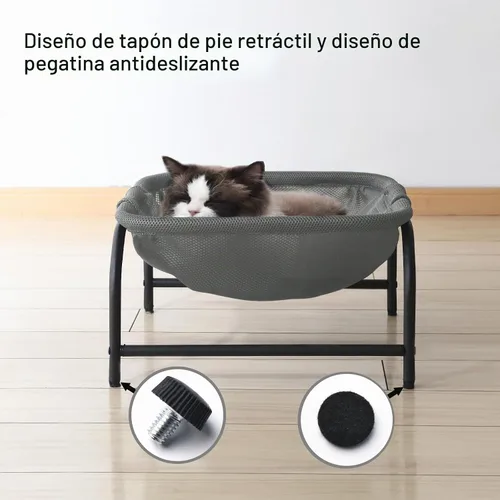 Vista 5 de JUNSPOW Cama para gatos [diseñada para gatos grandes] Hamaca para gatos