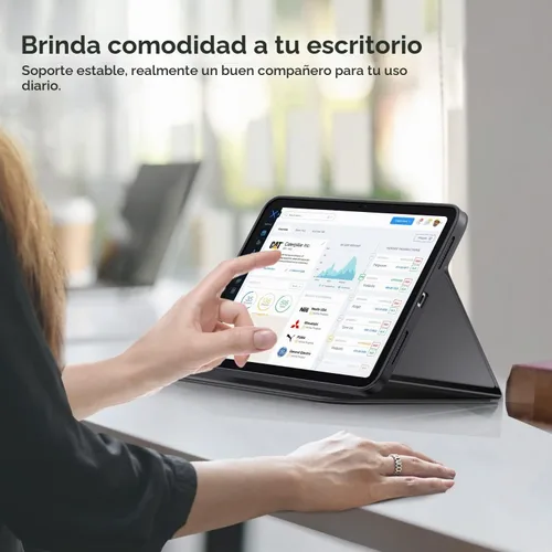 Vista 6 de Funda para iPad de 10ª generación 2022 iPad de 10.9 pulgadas, visión multiángulo y encendido automático/apagado automático, funda protectora de piel