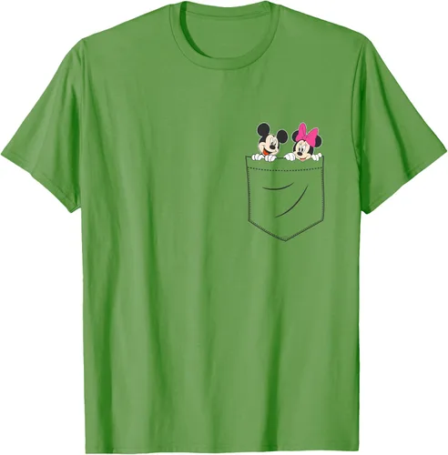 Vista 16 de Disney Mickey & Minnie Mouse - Camiseta de bolsillo pequeño para pareja