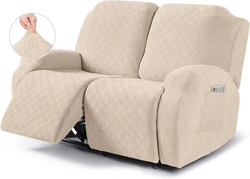 Vista 35 de VANSOFY Funda para silla reclinable, 3 piezas elásticas para silla reclinable, funda suave para silla reclinable, protector de muebles para perros