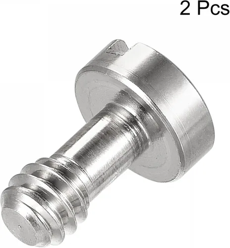 Vista 3 de uxcell Tornillo de trípode para cámara, adaptadores de tornillo de montaje macho de 1/4 pulgadas, ranurados de 0.47 pulgadas de longitud