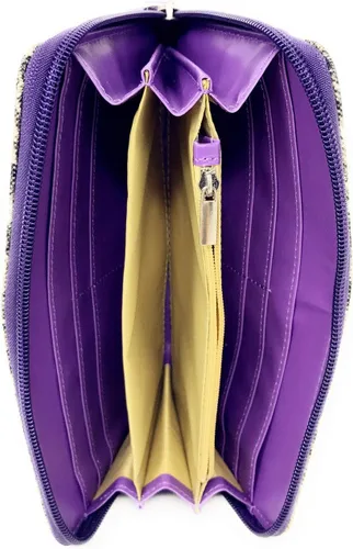Vista 7 de Bolso bandolera de piel con diamantes de imitación para mujer, 3 piezas, multicolor