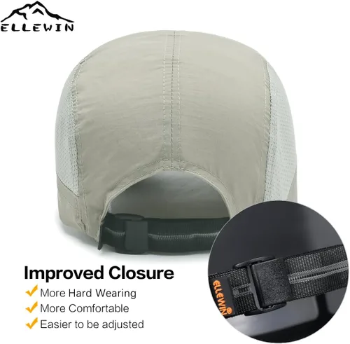 Vista 57 de ELLEWIN Gorra de béisbol unisex UPF 50 sin estructura, con pico grande y plegable