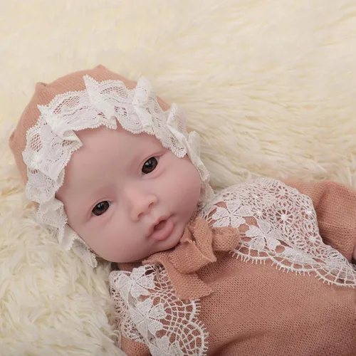 Vista 7 de EQAIWUJIE Muñeca Reborn de silicona de 18.5 pulgadas de cuerpo completo de silicona para bebé recién nacido real (marfil, niña de 18.5 pulgadas)