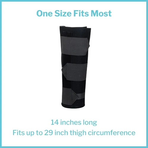 Vista 4 de McKesson Inmovilizador de rodilla para mujeres y hombres, alisador de piernas ajustable, talla única, 14 pulgadas, 1 unidad