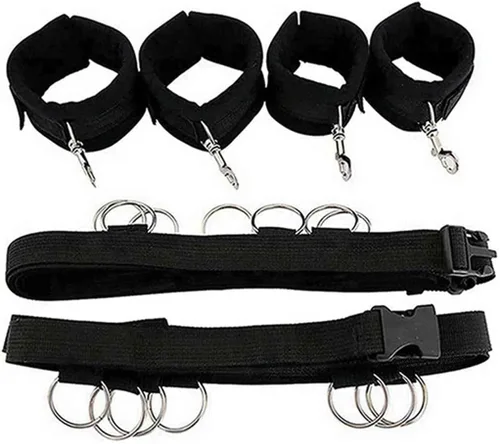 Vista 5 de Kits de sujeción sexual para adultos, correas de amarre sexuales para adultos, juego para adultos debajo del colchón, resistente al colchón, kit