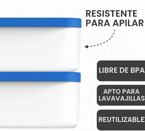 Vista 5 de BALCI Contenedor de helado - Tina congelador de 2 cuartos (azul)