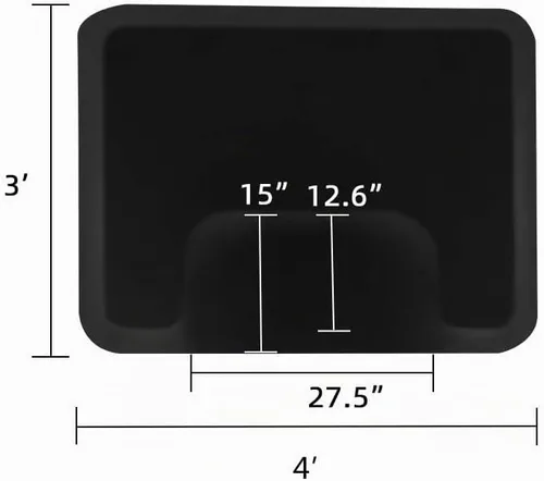 Vista 7 de Winado - Tapete rectangular antifatiga de 3 x 4 pies, 1/2 pulgada, base cuadrada
