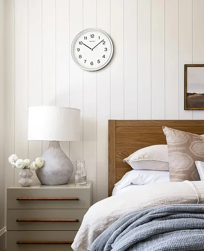 Vista 5 de SEIKO Reloj de pared Oita de 11 pulgadas, plateado metálico