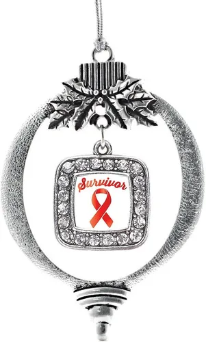 Vista 209 de Inspired Silver - Adorno con dije de reina de rodillo - Adornos navideños cuadrados de plata con joyas de circonita cúbica