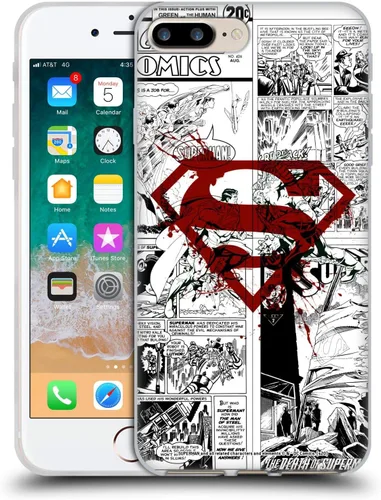 Vista 85 de Head Case Designs Funda de gel con licencia oficial de Superman DC Comics Collage Comicbook Art [protección de grado militar] compatible con Apple
