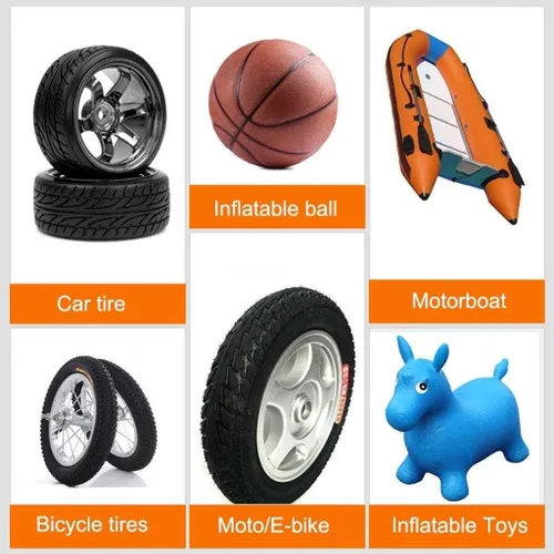 Vista 7 de Compresor de aire portátil para neumáticos de automóvil, compresor de aire, bomba infladora de neumáticos, 150 PSI con linterna LED de emergencia